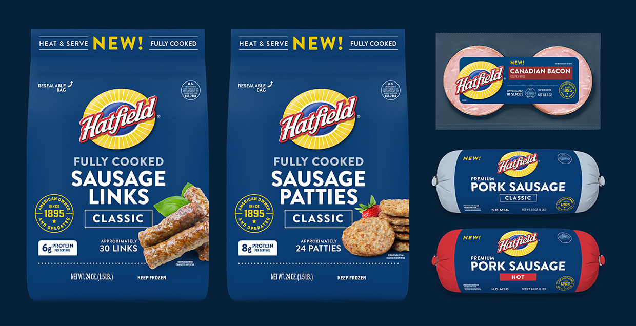 packaging mockup example for hatfield sausage links